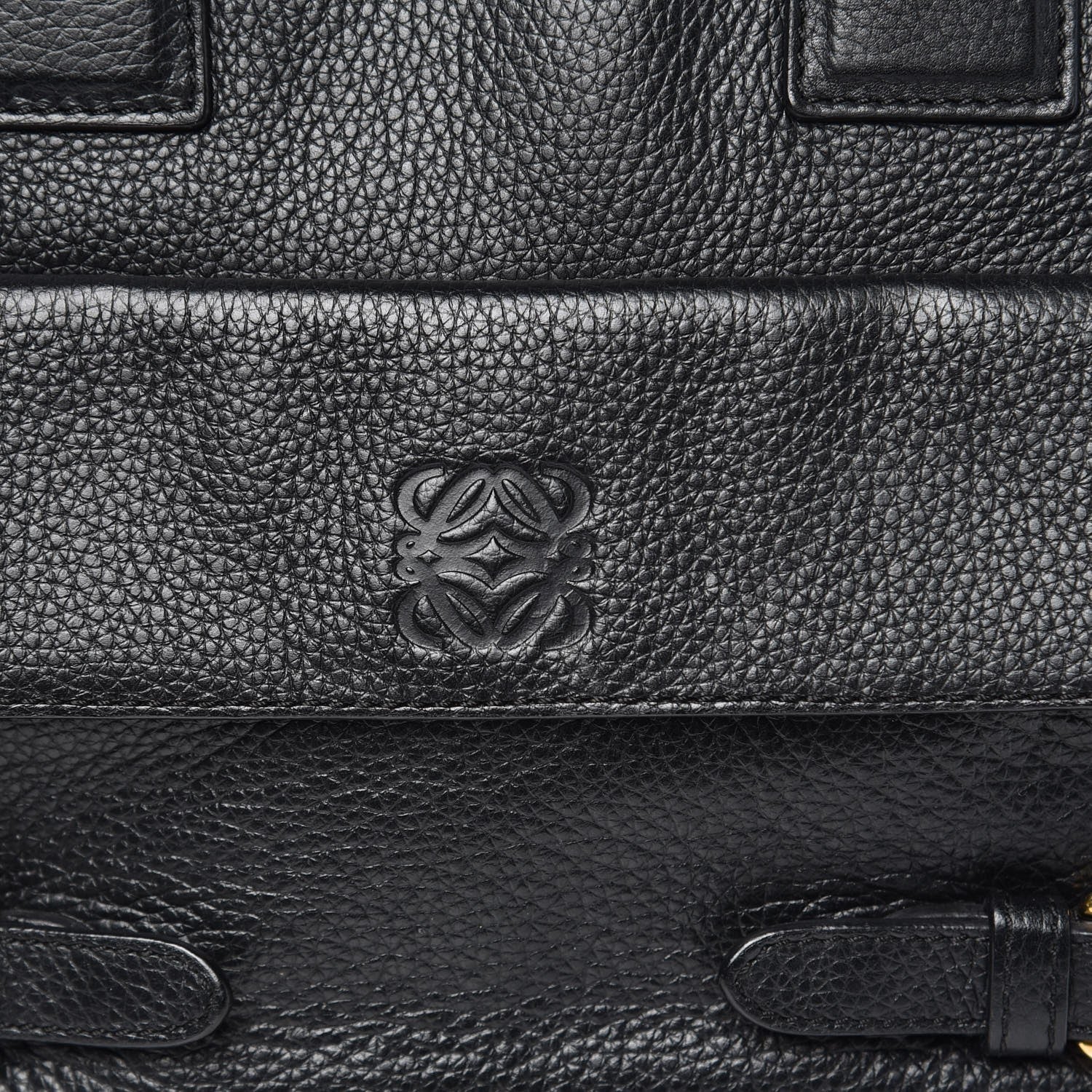 Loewe Grained Calfskin Cruz Tote Black 9 of 10