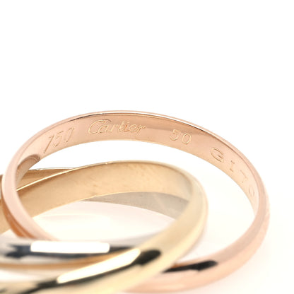Cartier 18K Pink Yellow White Gold Small Trinity Ring 50 5.25 5 of 5