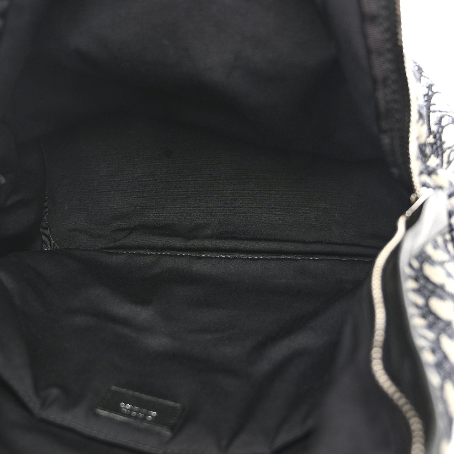 Oblique Calfskin Rider Backpack Beige Black
