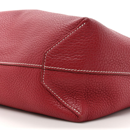 Hermes Taurillon Clemence Double Sens 45 Reversible Tote Rubis Bougainvillea 13 of 25