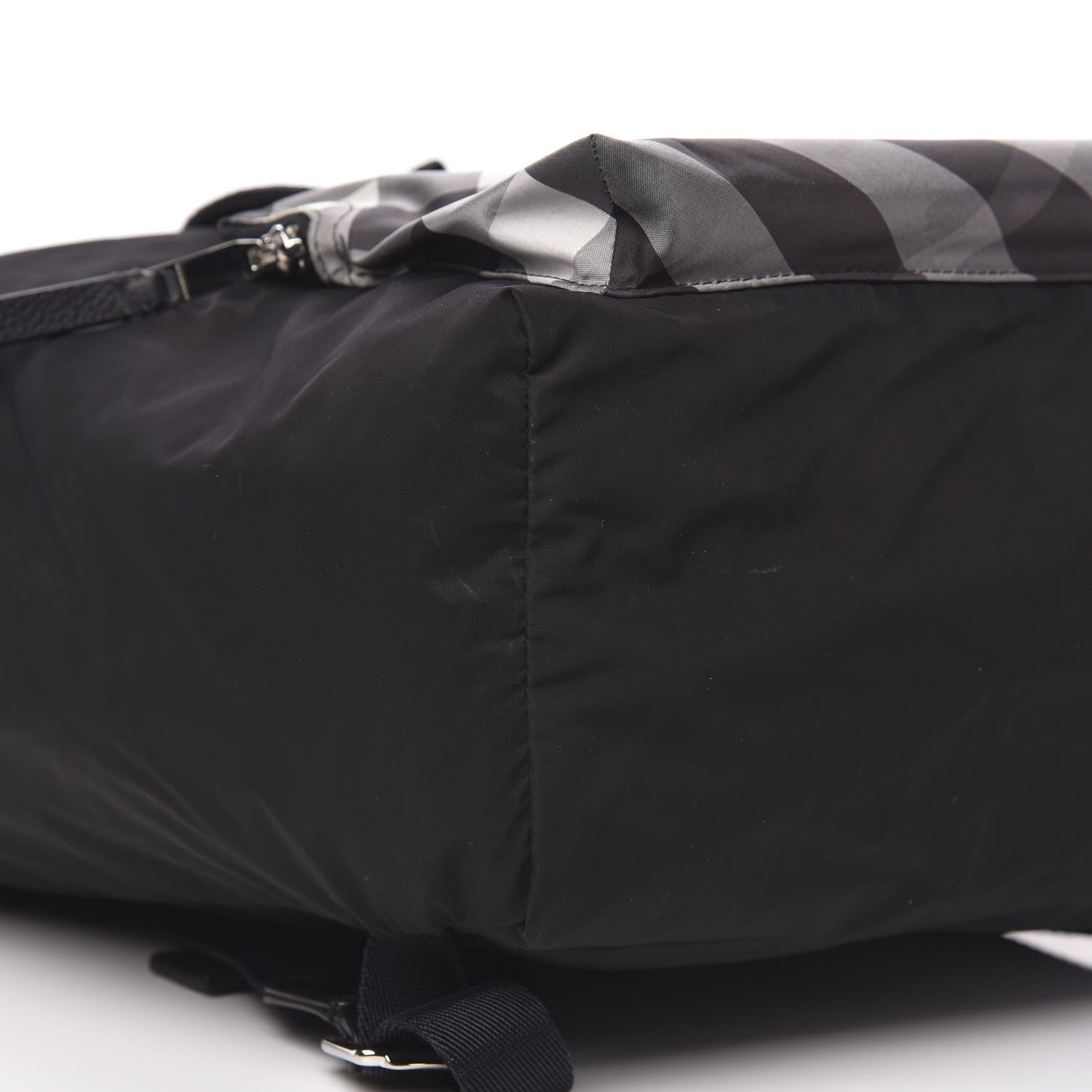 Burberry Nylon Solid to Check Backpack Black 7 of 8