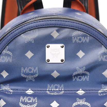 MCM Visetos Reflective Nylon Small Resnick Backpack Blue 6 of 12