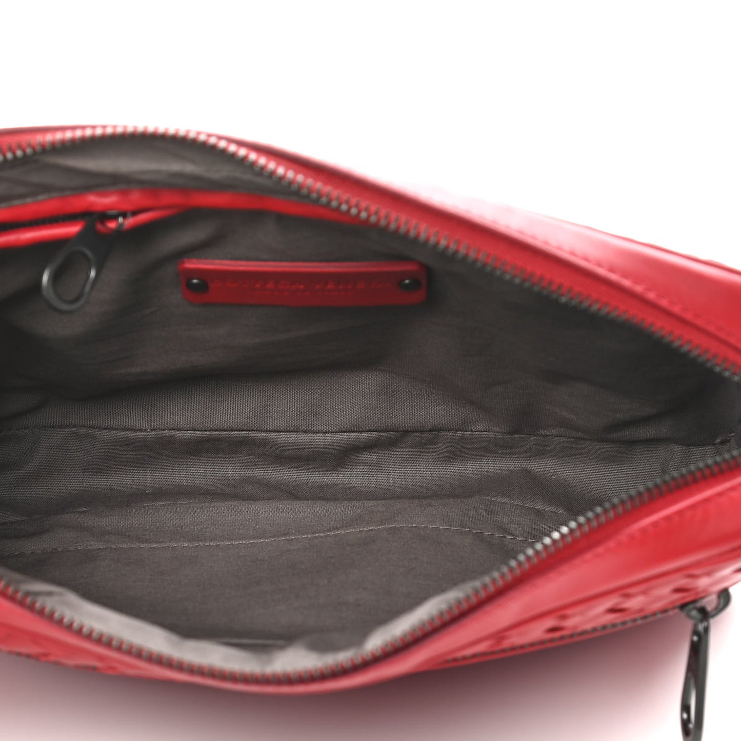 Nappa Intrecciato Document Case China Red