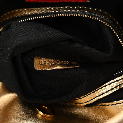 Valentino Garavani Metallic Calfskin Small Nuage Bow Hobo Gold 9 of 11