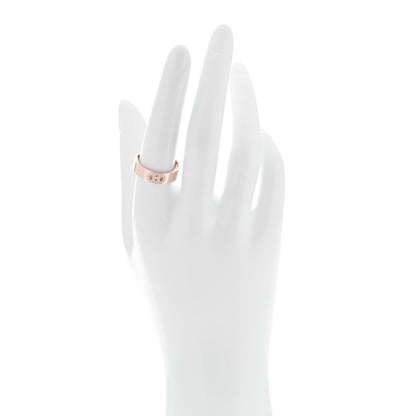 Hermes 18K Rose Gold Diamond PM H D'Ancre Ring 57 8 2 of 5