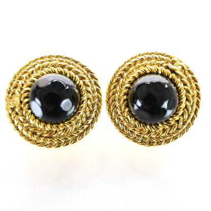 Chanel Gold Chain Clip On Earrings 1 of 4