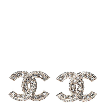 Chanel Crystal Timeless CC Earrings Light Gold 1 of 5