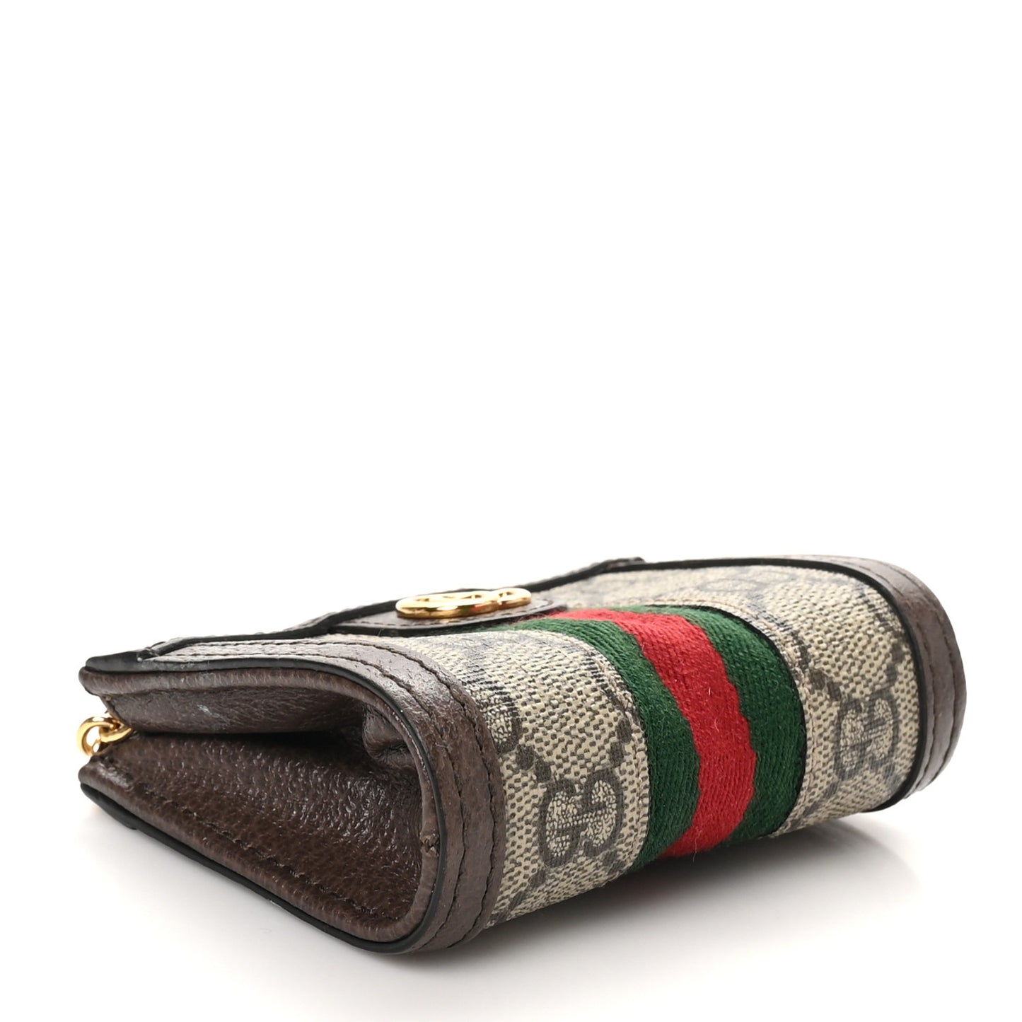 GG Supreme Monogram Web Ophidia Card Case Beige New Acero