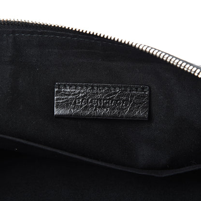 Balenciaga Agneau Giant 12 Silver Hardware Pouch Clutch Black 5 of 6