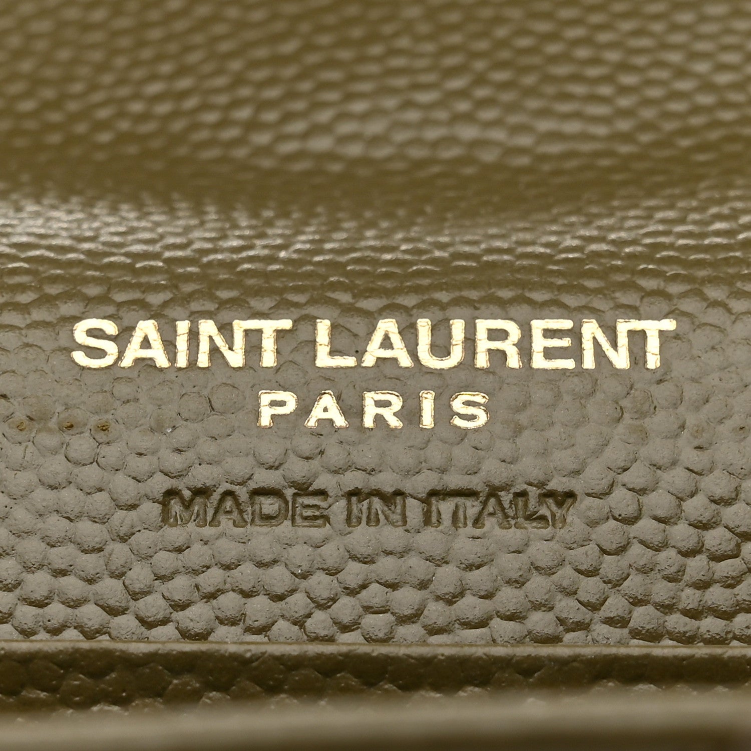 Saint Laurent Grain De Poudre Matelasse Chevron Small Monogram Envelope Wallet Vert Kaki 6 of 8