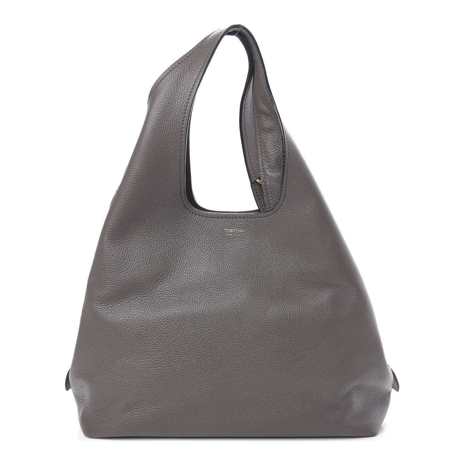 Tom Ford Pebbled Calfskin Jennifer Side-Zip Hobo Warm Taupe 1 of 12