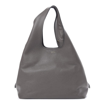 Tom Ford Pebbled Calfskin Jennifer Side-Zip Hobo Warm Taupe 1 of 12