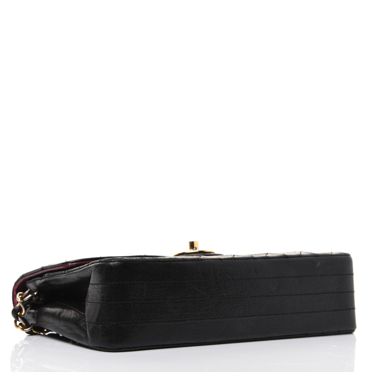 Lambskin Quilted Small Single Flap Black
