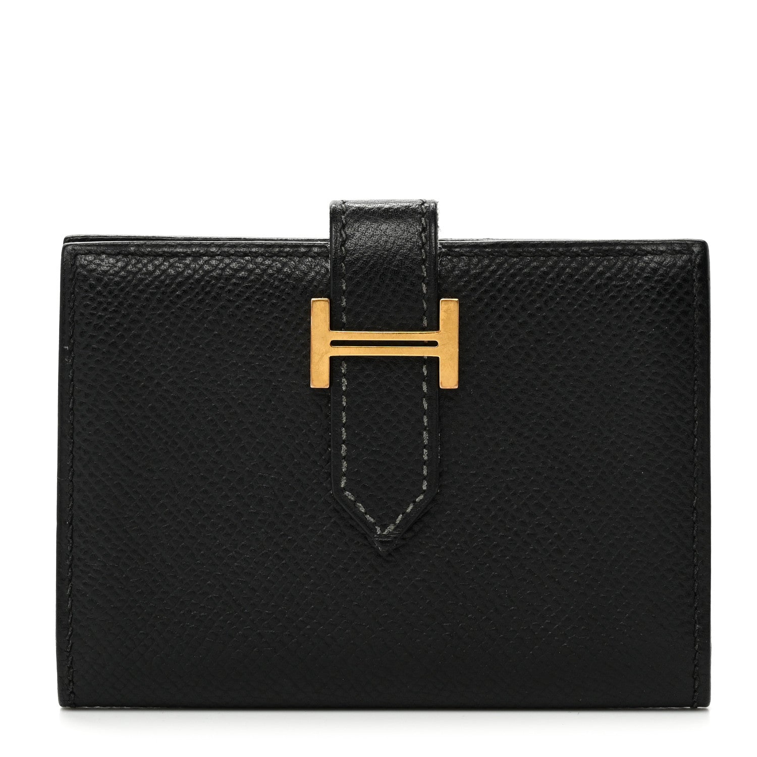 Hermes Epsom Bearn Card Holder Wallet Black 1 of 6