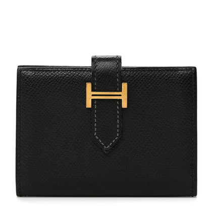 Hermes Epsom Bearn Card Holder Wallet Black 1 of 6