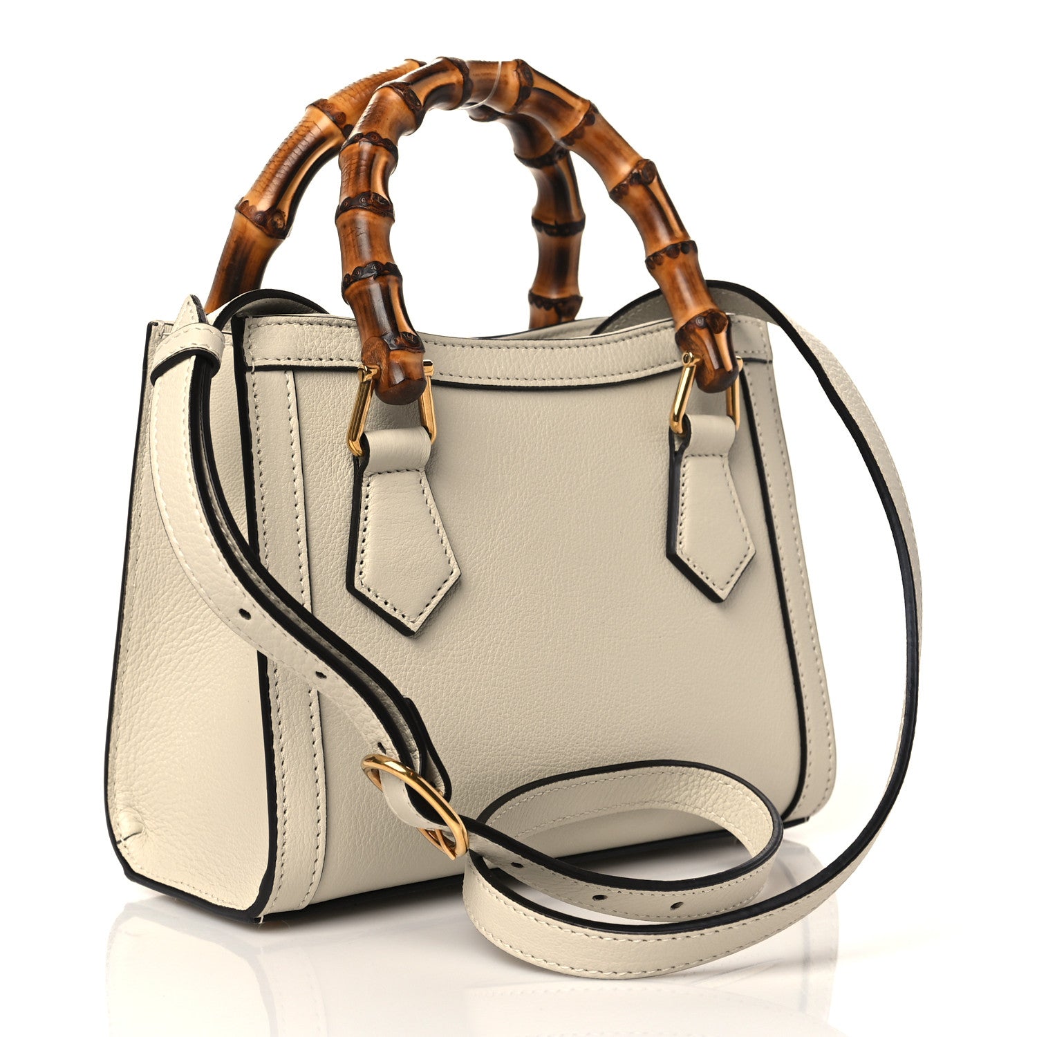Gucci Wonka Grain Calfskin Mini Diana Tote Bag Mystic White 2 of 9
