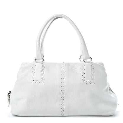 Bottega Veneta Cervo Deerskin Intrecciato Satchel White 1 of 24