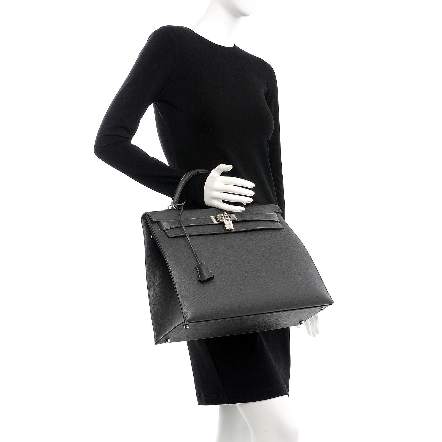 Hermes Epsom Kelly Sellier 40 Graphite 3 of 37