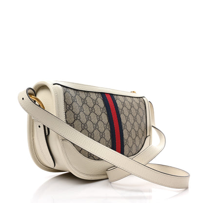 Gucci GG Supreme Monogram Web Large Ophidia Shoulder Bag Beige Ebony Mystic White 3 of 8