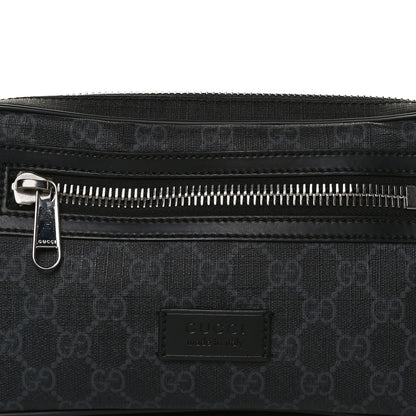 Gucci Soft GG Supreme Monogram Web Belt Bag Black Grey 19 of 35