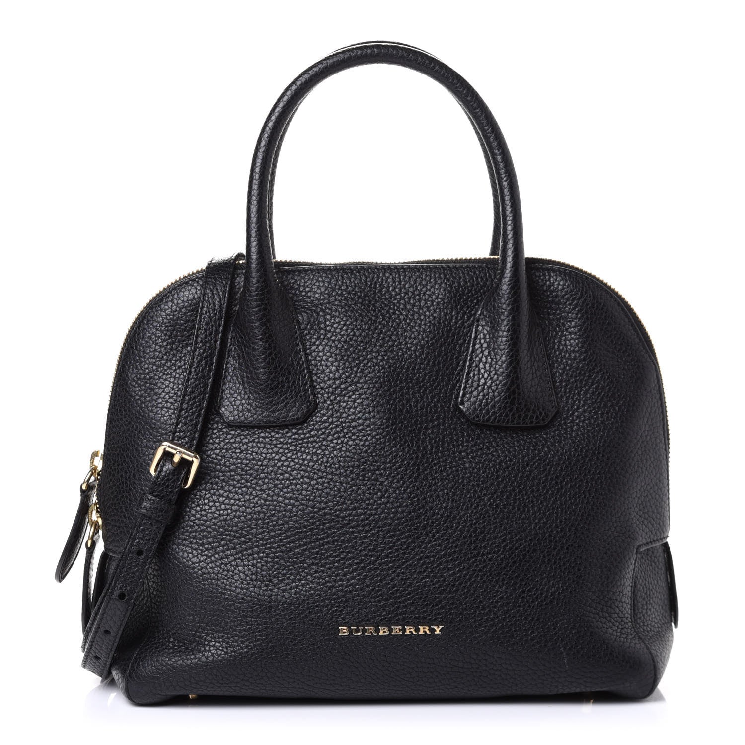 Burberry London Grainy Calfskin Small Greenwood Bowling Bag Black 1 of 8