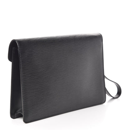 Louis Vuitton Epi Pochette Sellier Dragonne Clutch Black 3 of 9