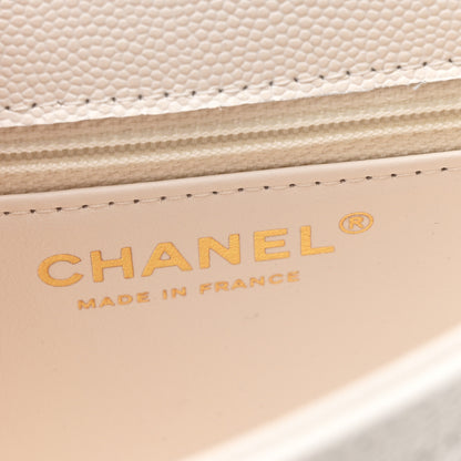 Chanel Caviar Quilted Mini Sweet Classic Flap White 6 of 10