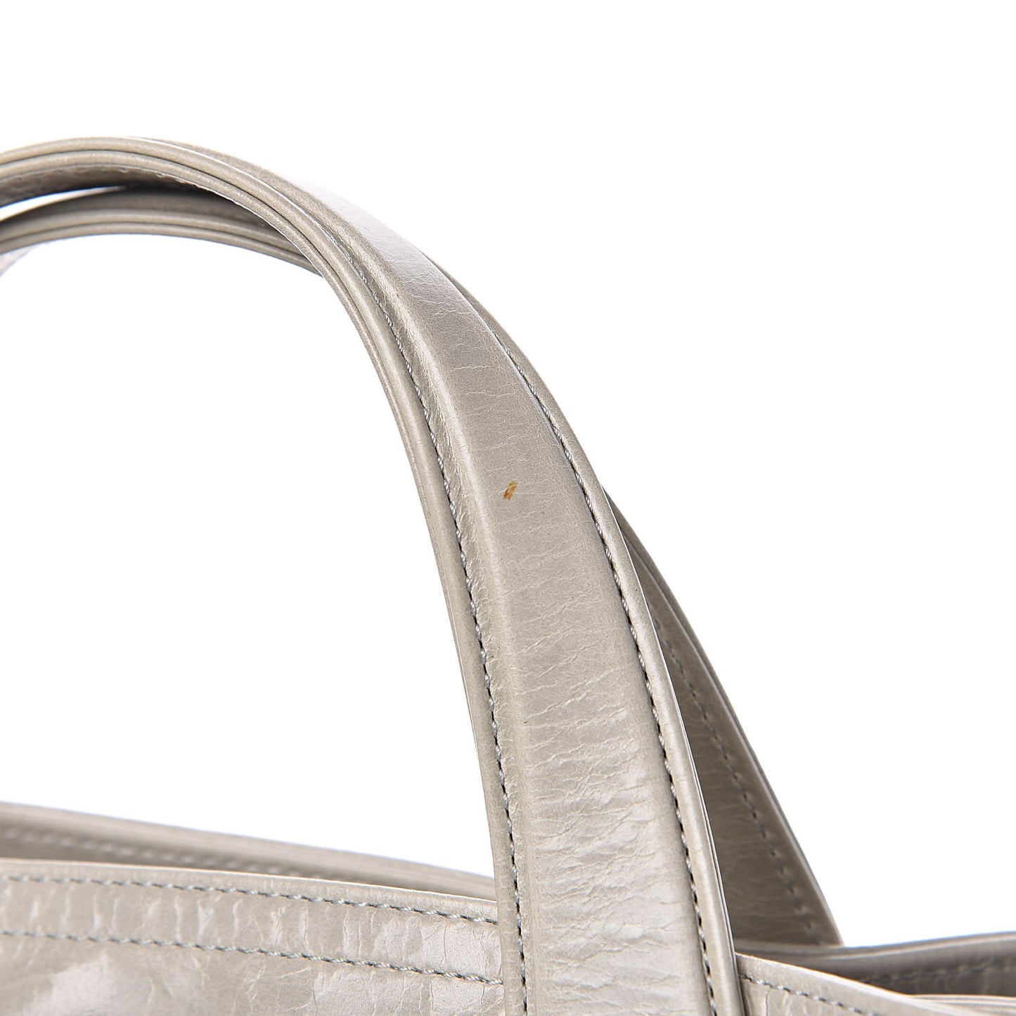 Calfskin Quilted Tote Light Grey