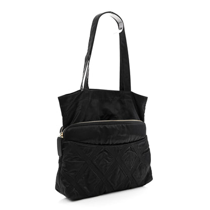 Chanel Nylon Grosgrain Large Lifestyle Pouch With Foldable Tote Black 3 of 14