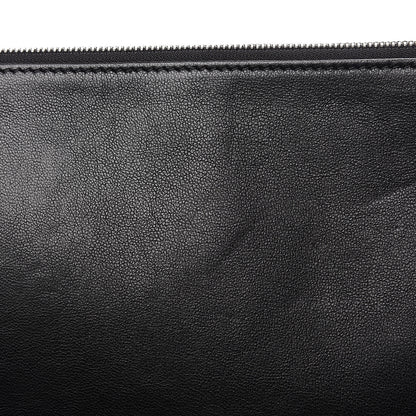 Celine Drummed Calfskin Suede Double Zip Trapeze Black 10 of 10