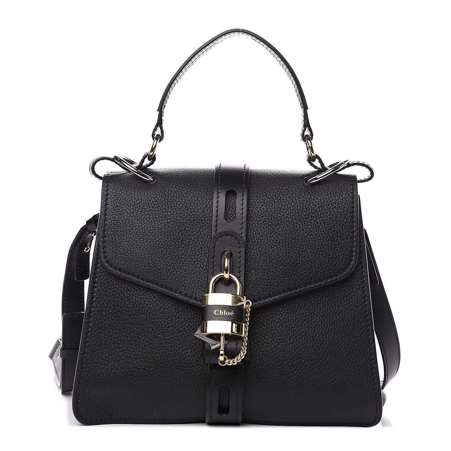 Chloe Grained Calfskin Medium Aby Day Shoulder Bag Black 1 of 7