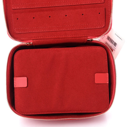 Chanel Caviar Quilted Top Handle Jewelry Case Red 7 of 12