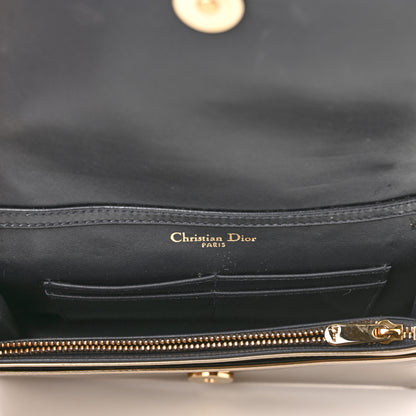 Christian Dior Metallic Patent Micro-Cannage Diorama Wallet on Chain Pouch Gold 4 of 8