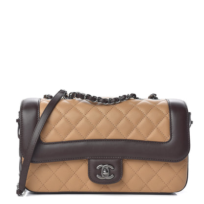 Chanel Calfskin Quilted Medium Coco Corset Flap Brown Beige 1 of 13