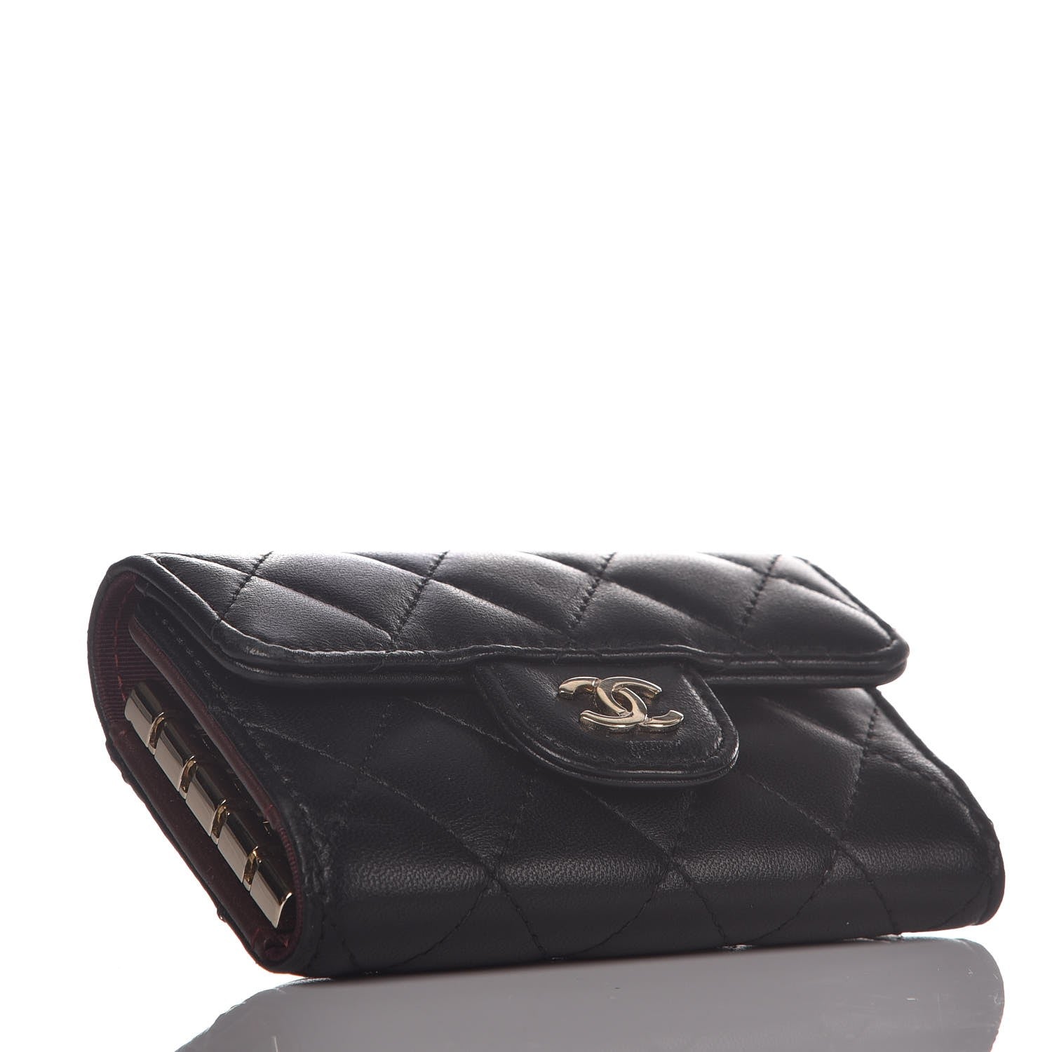 Chanel Lambskin Quilted 4 Key Holder Black 4 of 9