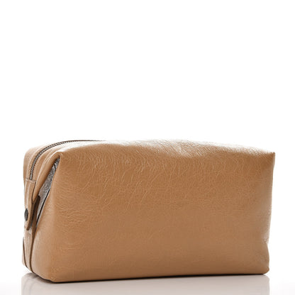 Balenciaga Agneau Classic Hardware Trousse Vanity Case Beige Nougatine 3 of 8