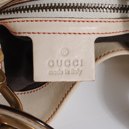 Gucci Leather Small Piston Lock Jackie O Hobo Off White 5 of 7
