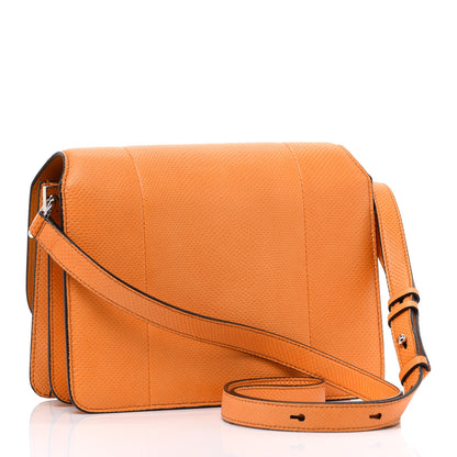 Salvatore Ferragamo Calfskin Reptile Embossed Small Joanne Crossbody Orange 2 of 9