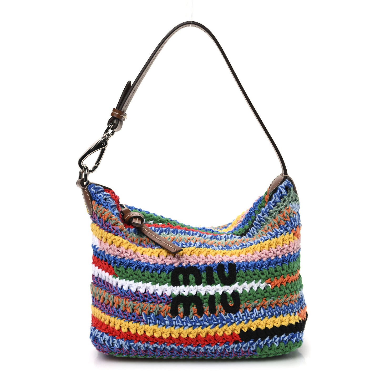 Fabric Crochet Pouch Multicolor