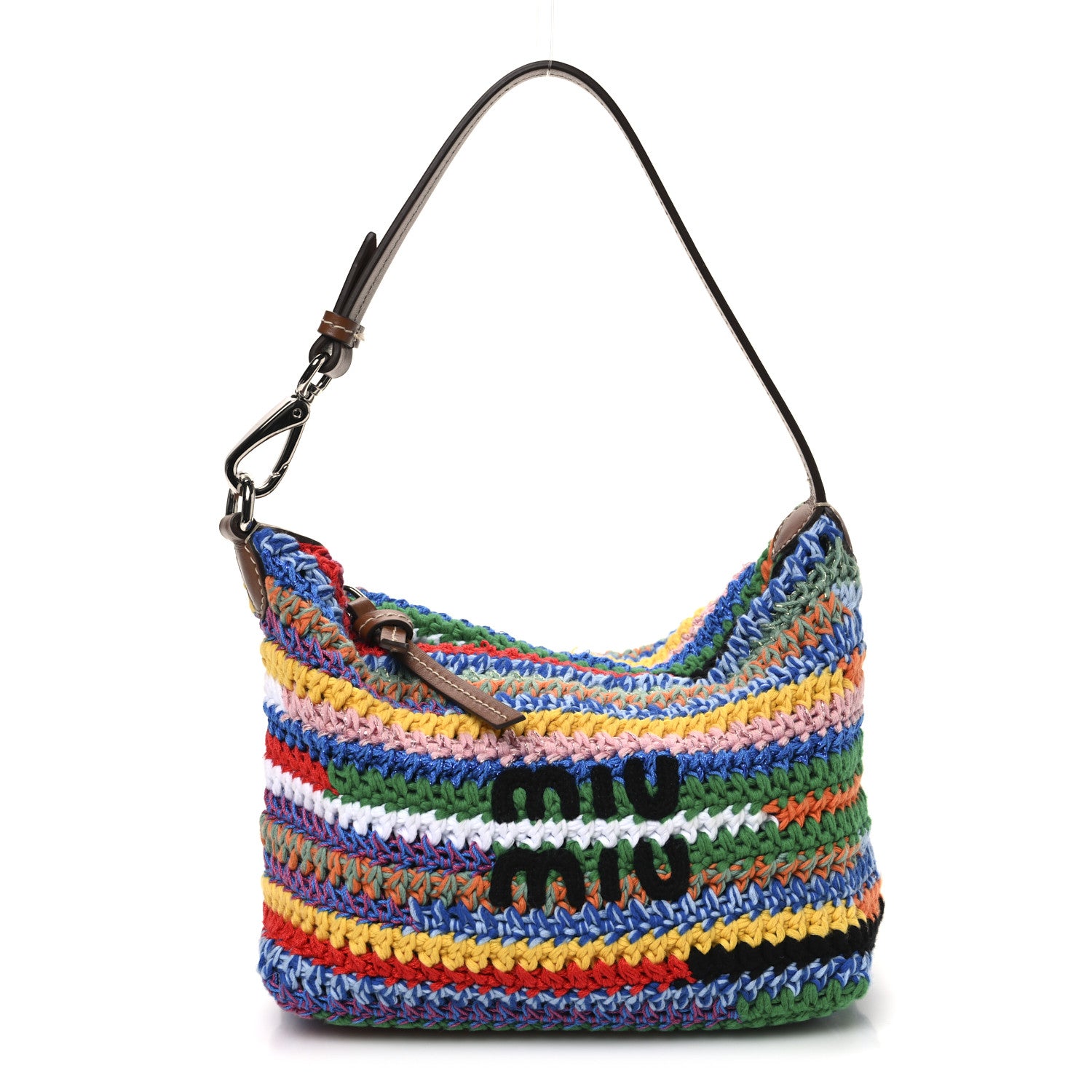 Miu Miu Fabric Crochet Pouch Multicolor 1 of 10