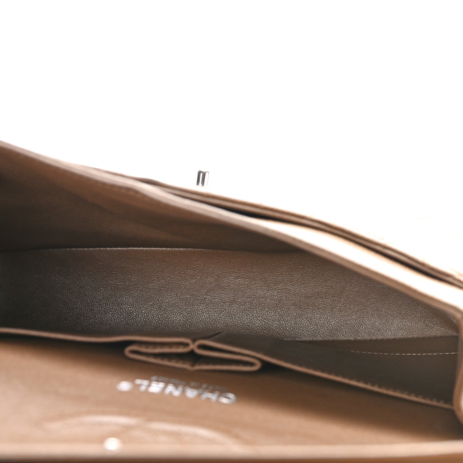 Chanel Caviar Quilted Medium Double Flap Dark Beige 5 of 9