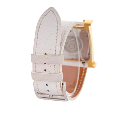 Hermes Stainless Steel Epsom 26mm Heure H Hour Quartz Watch Blanc 8 of 9