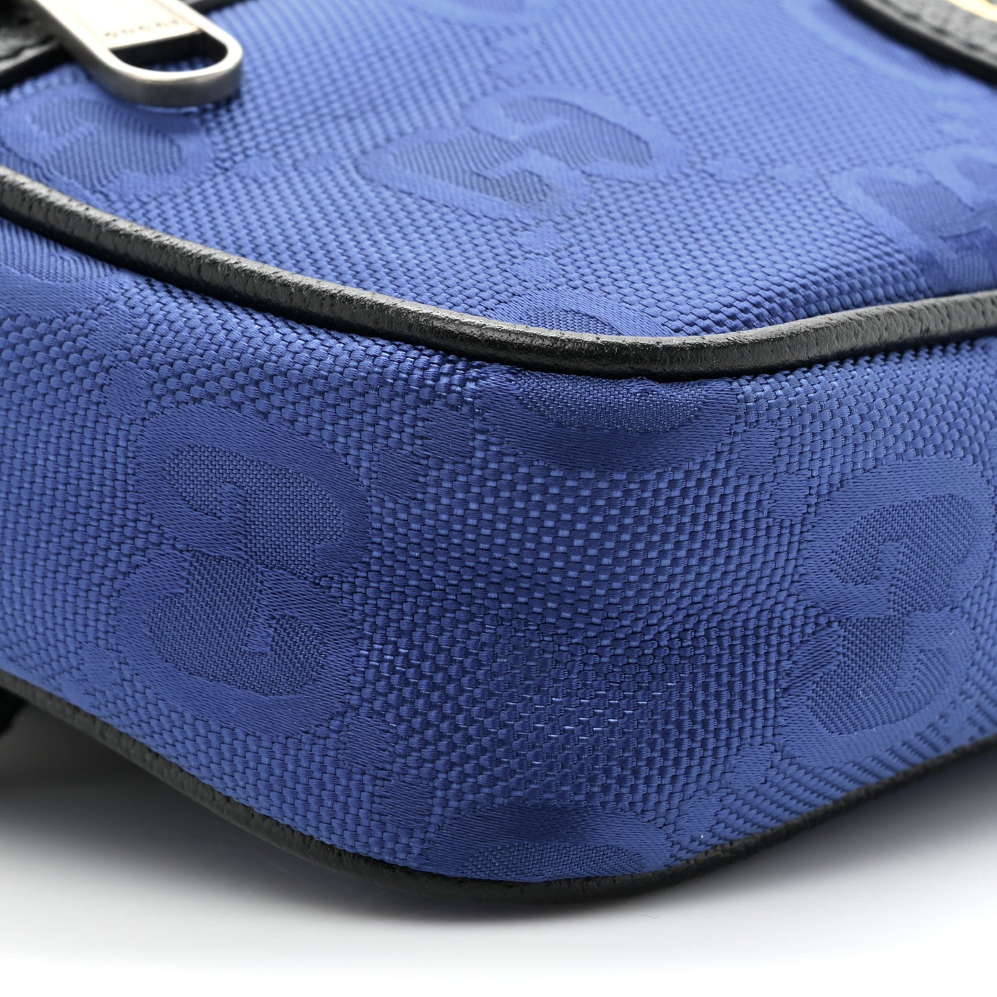 Econyl Nylon Monogram Off The Grid Belt Bag Guilted Blue Black