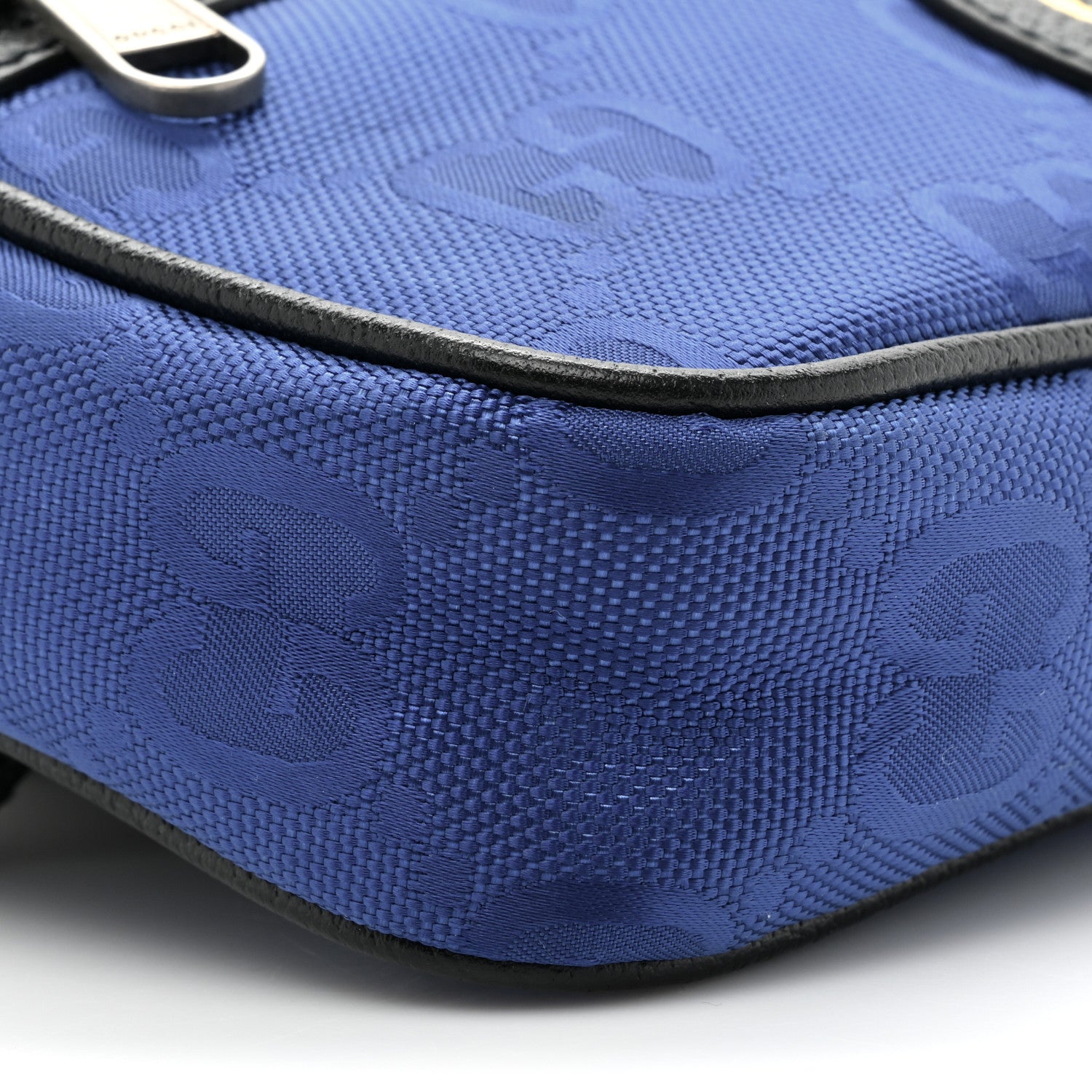 Gucci Econyl Nylon Monogram Off The Grid Belt Bag Guilted Blue Black 10 of 10