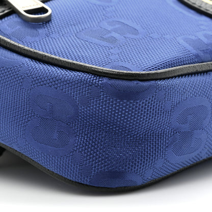 Gucci Econyl Nylon Monogram Off The Grid Belt Bag Guilted Blue Black 10 of 10