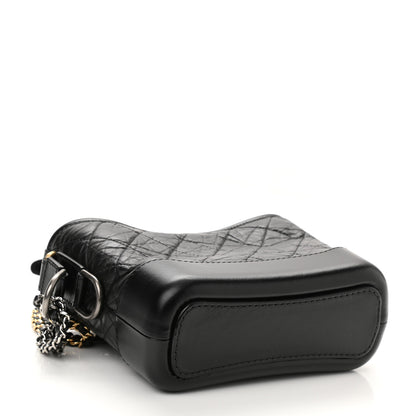 Chanel Aged Calfskin Quilted Small Gabrielle Hobo Black 4 of 11