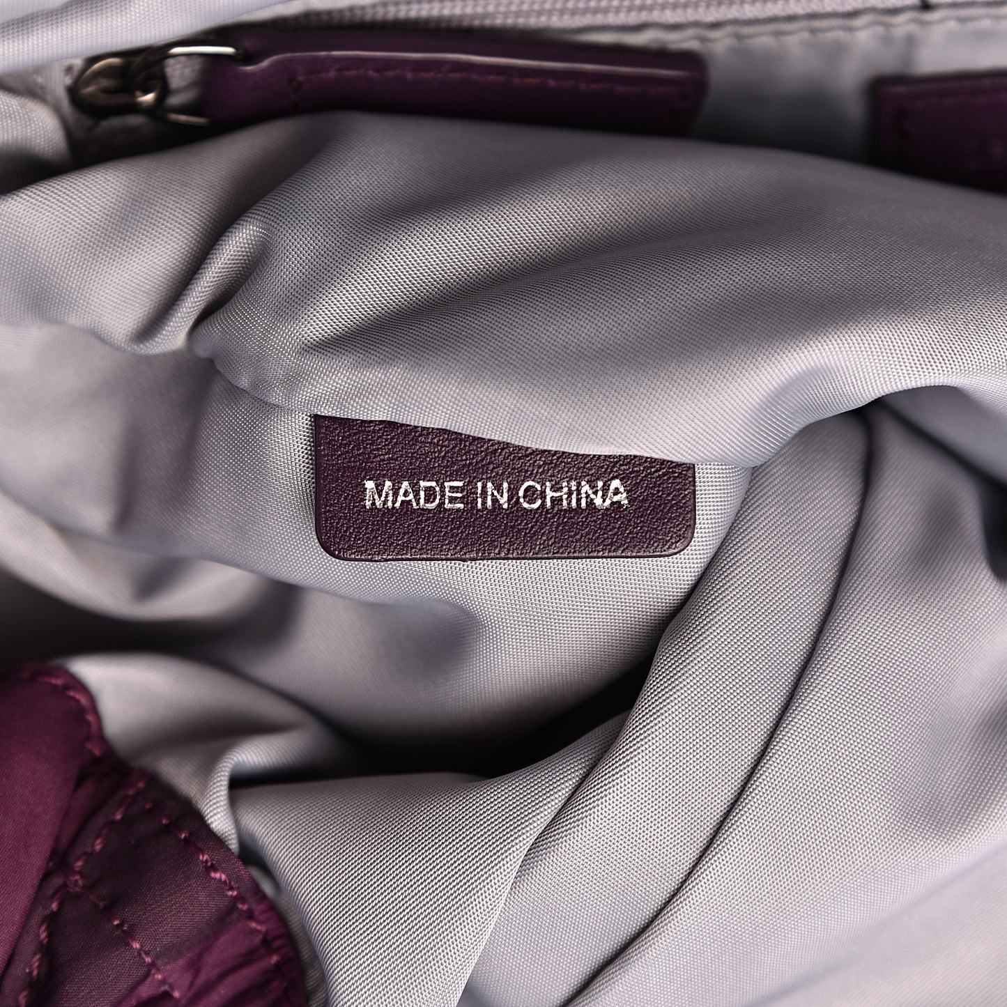 Nylon Check Small Buckleigh Packable Tote Purple
