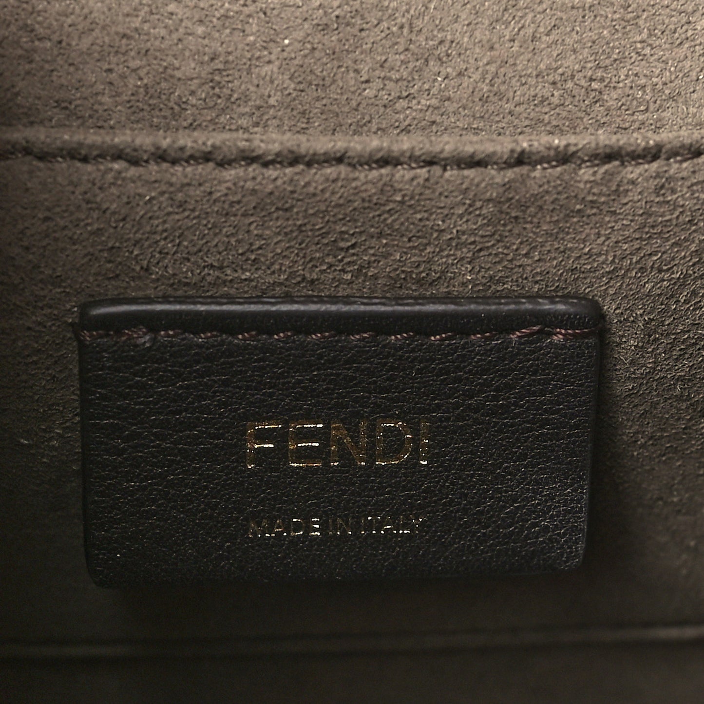 Vitello Century F is Fendi Bi-Color FF 1974 Embossed Small Kan I Shoulder Bag Nebula Maya Black