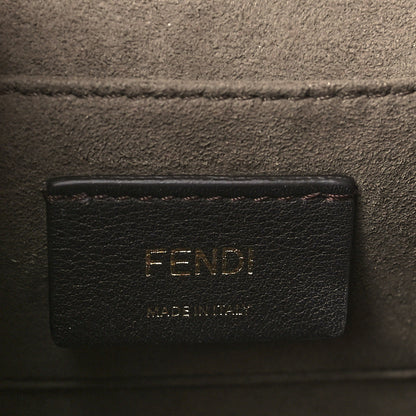 Fendi Vitello Century F is Fendi Bi-Color FF 1974 Embossed Small Kan I Shoulder Bag Nebula Maya Black 6 of 9