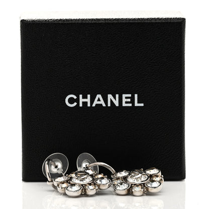 Chanel Crystal CC Dangle Earrings Silver 5 of 5